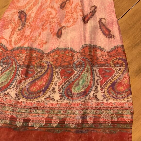 NWT Lapis Pink Paisley Square-Neck Dress one size - Picture 3 of 11